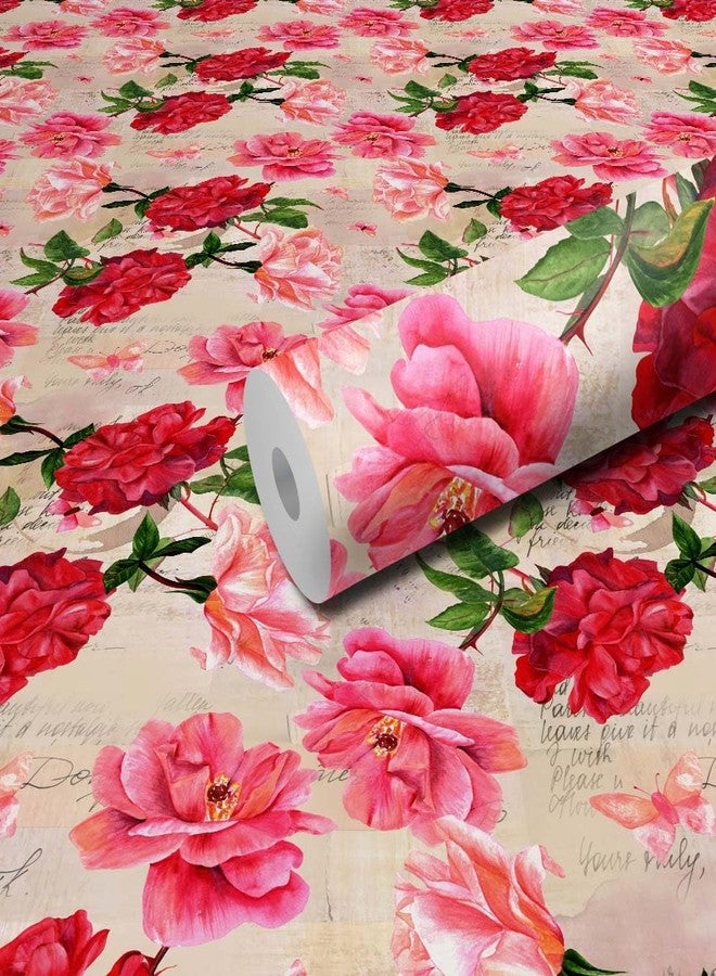DSticker Wallpaper for Walls Bedroom & Living Room Big Size (300x40) Cm Wallpaper Stickers for Home Decoration | Wall Stickers for Office | Wall Paper for Wall Decor Pack of - 1 (Old Rose) - Image 1